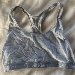 Calvin Klein Heather Gray Sports Bra